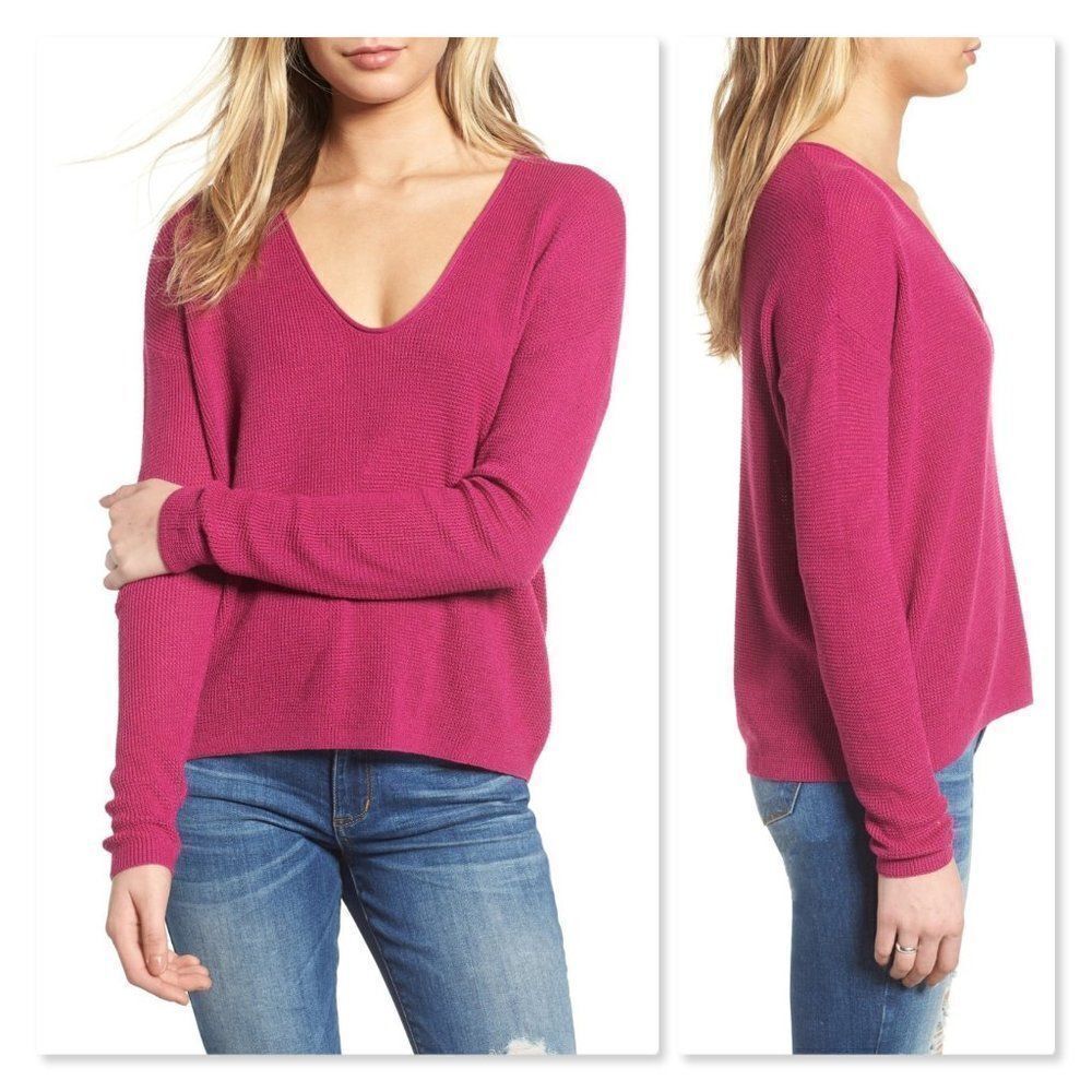 BP Textured Stitch V-neck Pullover sz Medium